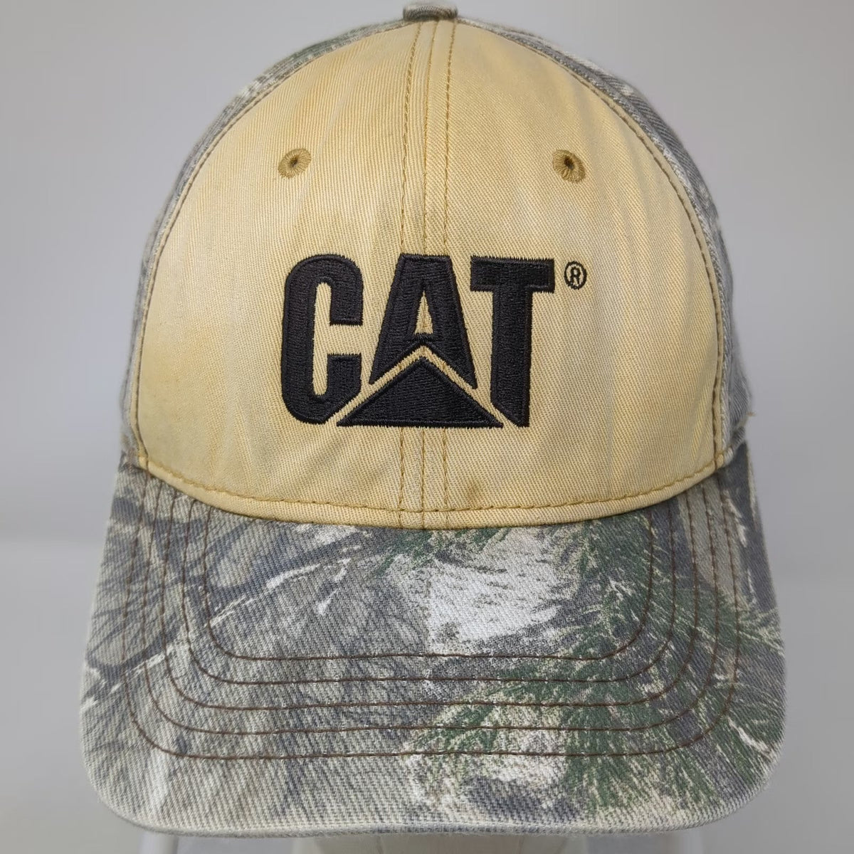 Dri-Duck Caterpillar CAT Baseball Cap Beige Camo One Size Strapback Work Hat