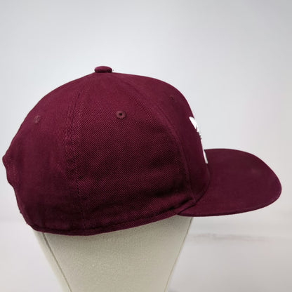 Adidas Snapback Red One Size Trefoil Logo Hat Embroidered Cotton 6-Panel Cap