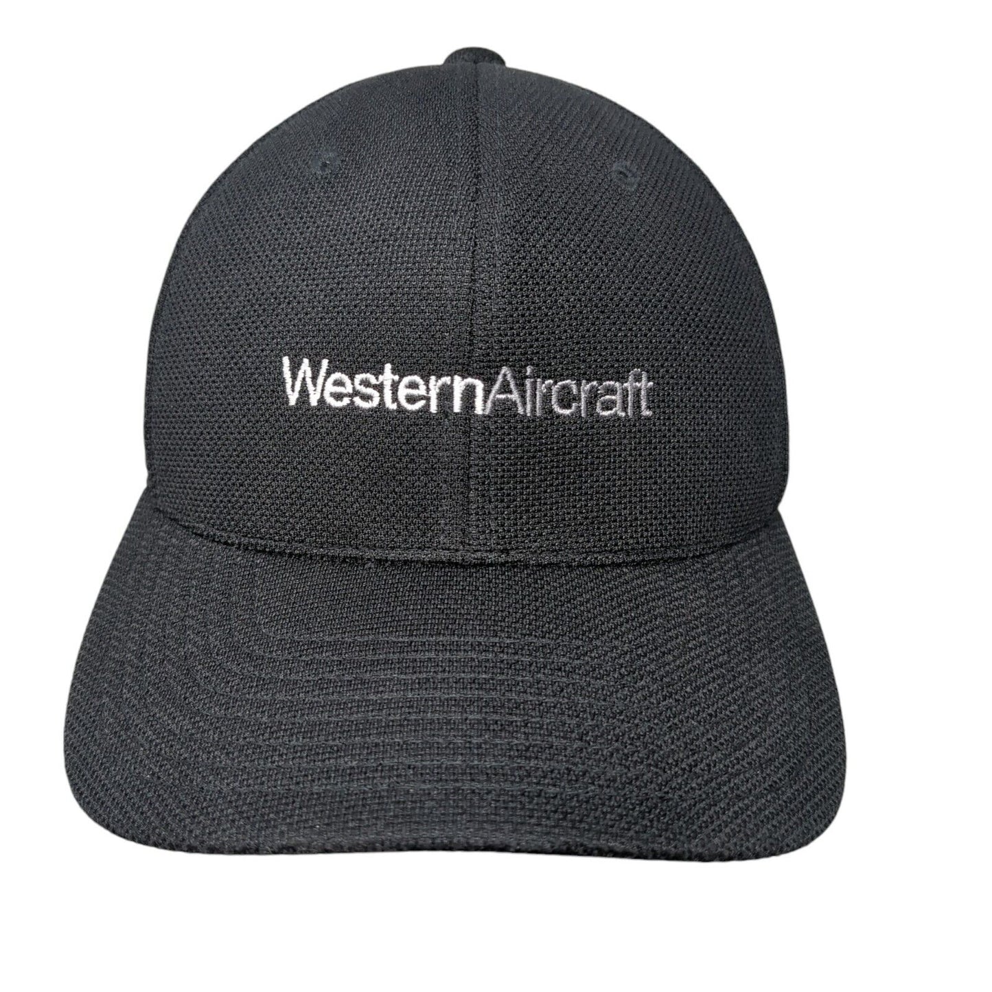 Western Aircraft Fitted Hat Black OSFA Embroidered Flexfit Yupoong