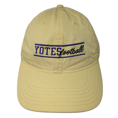 Yotes Football Slideback Hat Yellow One Size Adjustable Solid Legacy