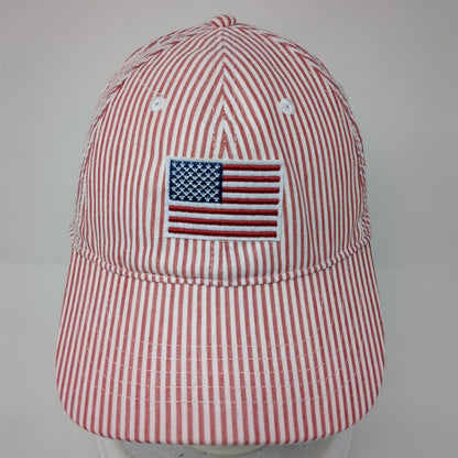 American Flag Slideback Hat Multi One Size Seersucker Striped Infinity
