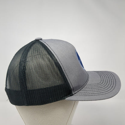 Pacific Headwear Snapback Mesh Back Trucker Hat Gray One Size Embroidered