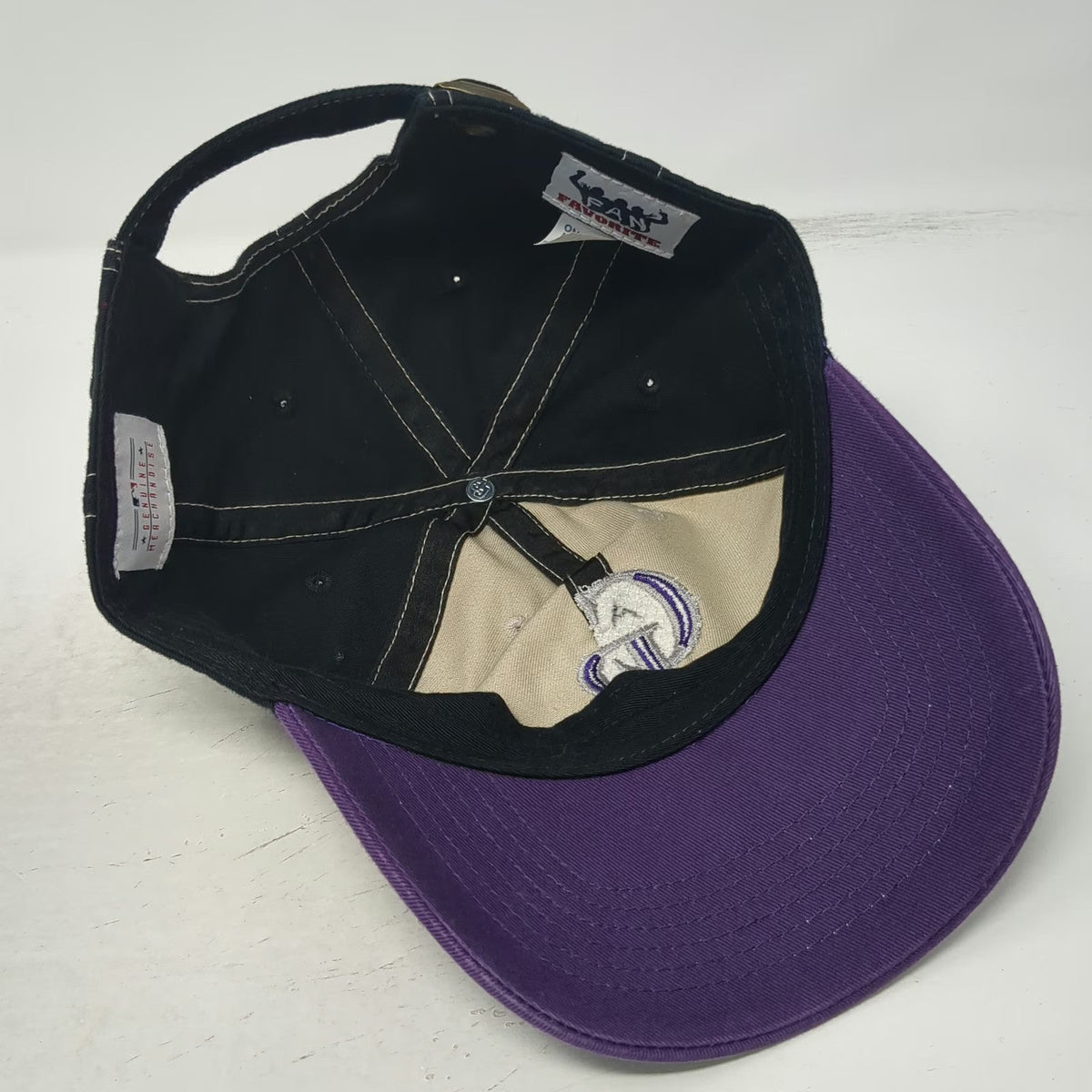Colorado Rockies MLB Fan Favorite Baseball Cap Beige Purple Black One Size Logo