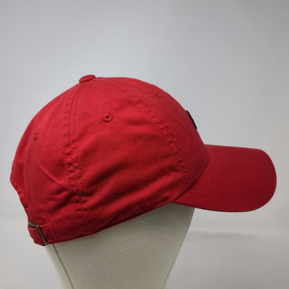 American Needle Baseball Cap Red One Size Whitetail Resort Patch Slideback Hat