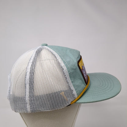 Adventure Begins Where The Road End Snapback Trucker Hat Green OS Mesh Back Rope