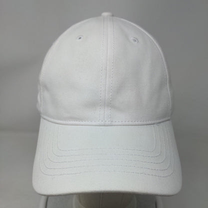Unbranded Slideback Hat White OSFM Adjustable Solid 6 Panel Blank