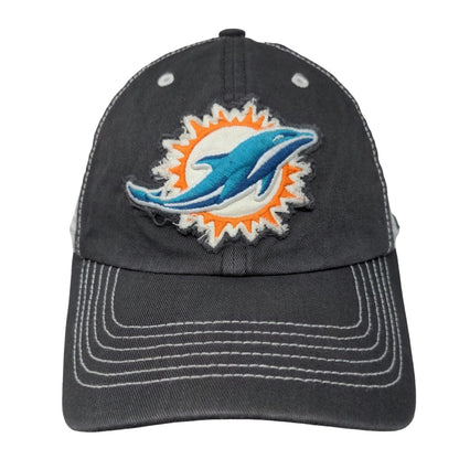Miami Dolphins Fitted Mesh Back Hat NFL '47 Brand 3D Patch Logo Gray Size S-M