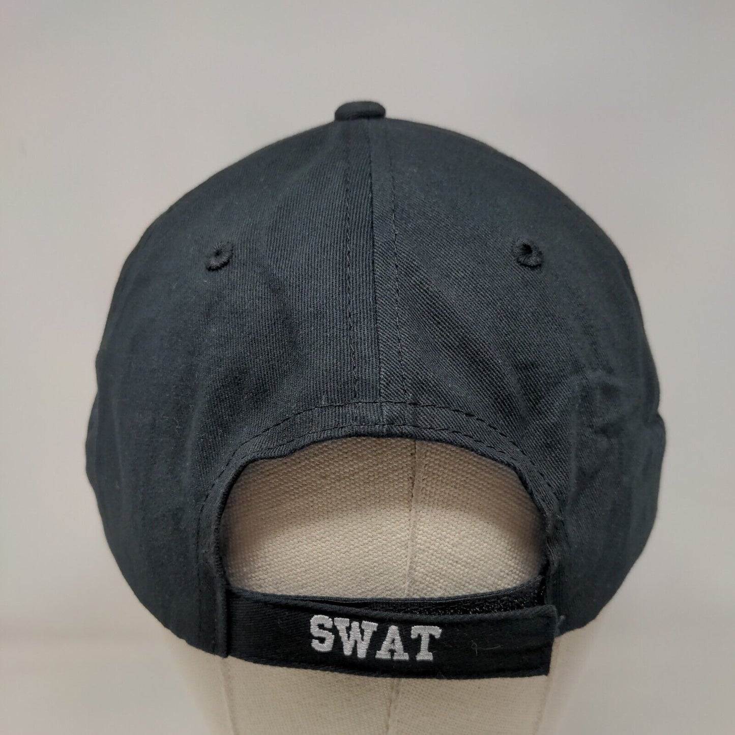 SWAT Costume Strapback Hat Black One Size Embroidered Spirit Halloween