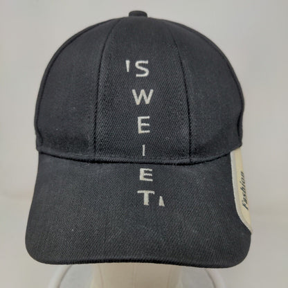 Sweet Fashion Men's Slideback Hat Black Embroidered Logo Adjustable