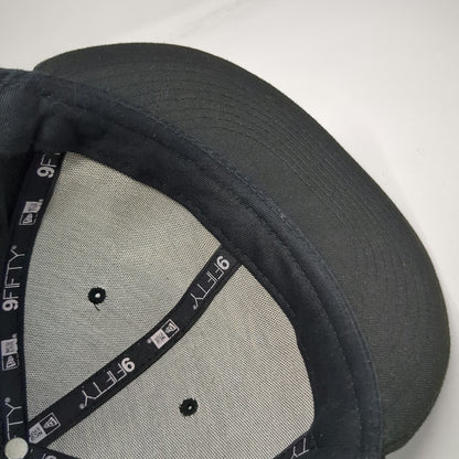 New Era Snapback Hat Black One Size Paper Plane 9FIFTY Flat Brim Stars Stripes