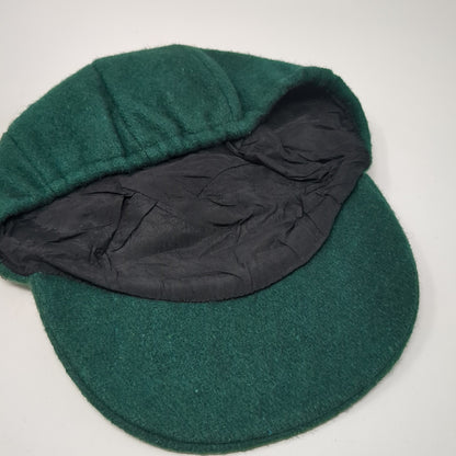 Vintage Wool Cricket Hat Green India Star Logo Embroidered Sports
