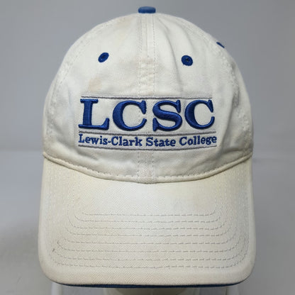The Game Lewis-Clark State College White Blue Gray Cap Hat One Size Adjustable