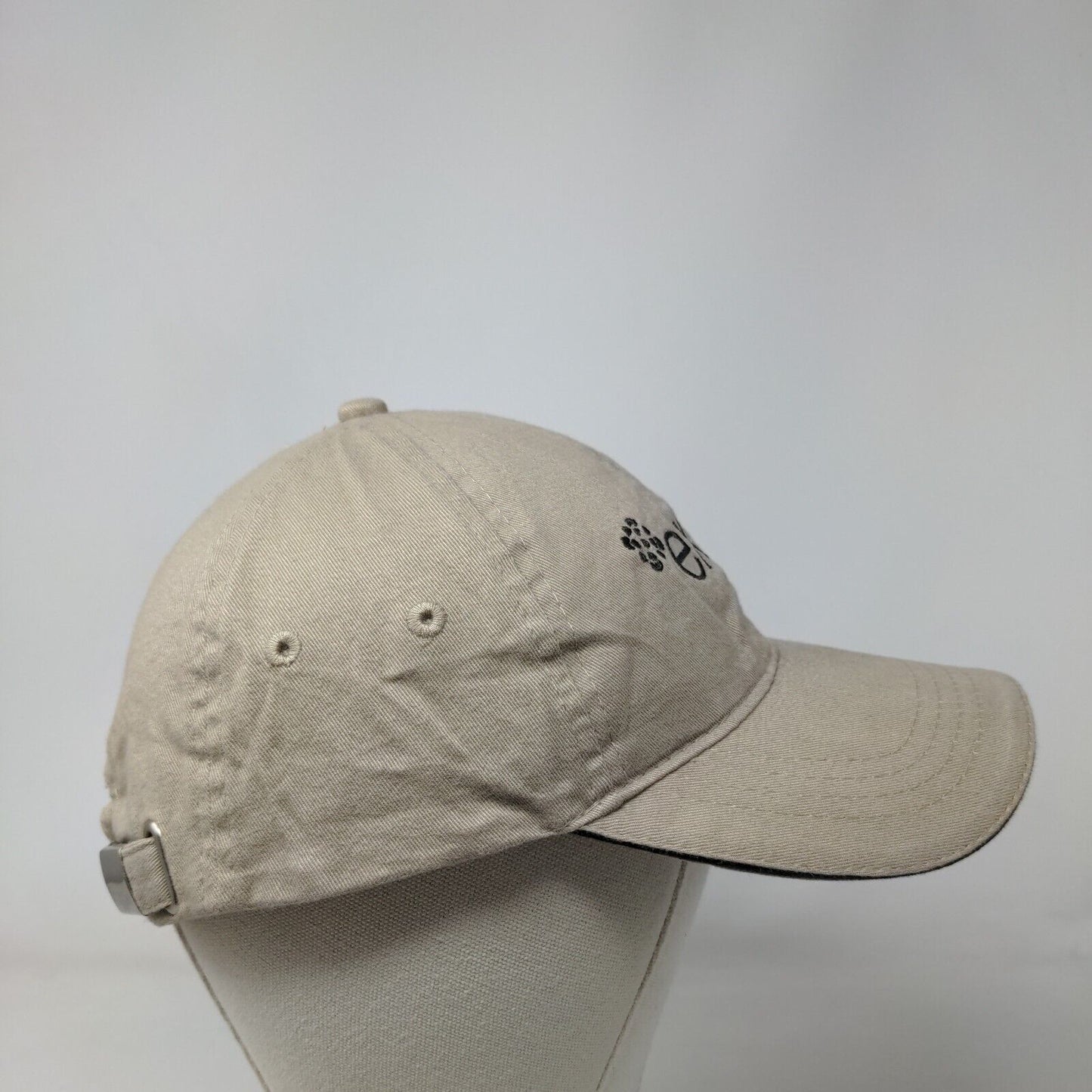 Exp. Slideback Hat Tan OSFA Adjustable Embroidered North End 6 Panel Cotton