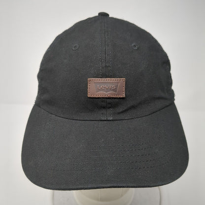 Levi's Leather Patch Fitted Trapper Hat Black S/M Ear Flap Sherpa