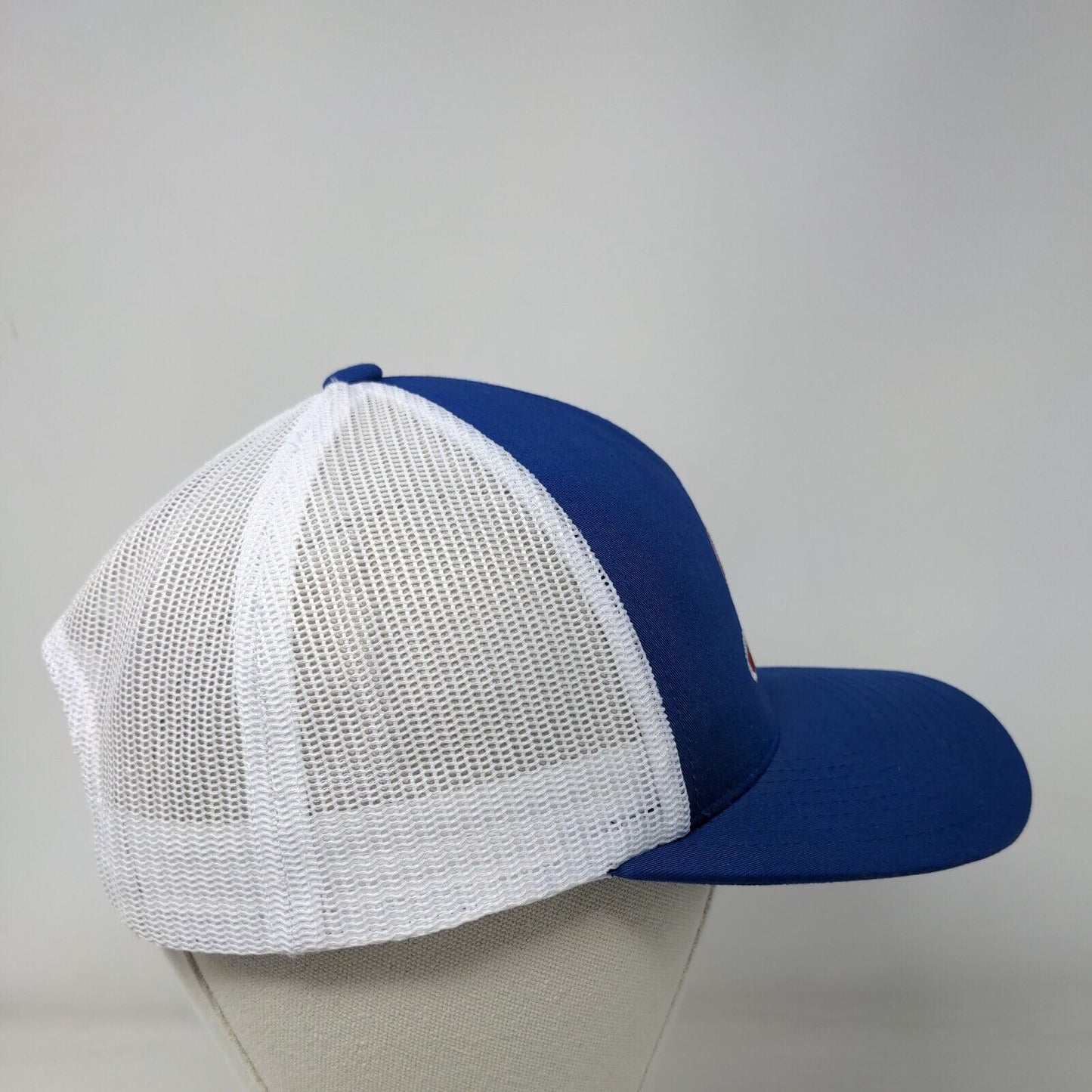 Letter M Snapback Mesh Back Trucker Hat Blue One Size Pacific Headwear