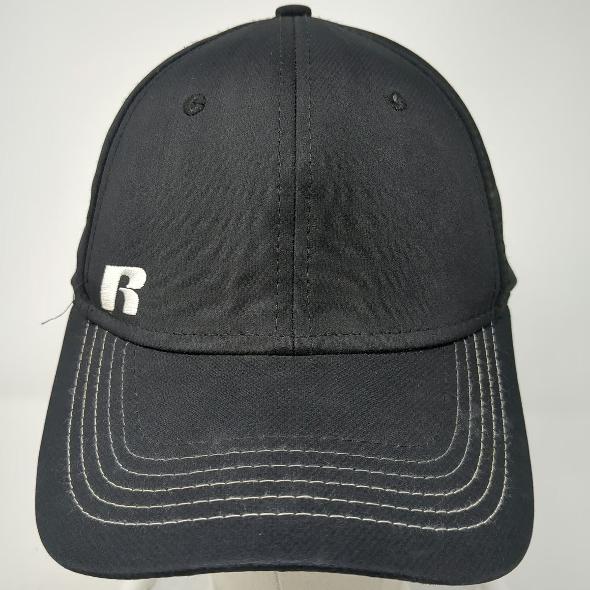 Russell Athletic Baseball Cap Black One Size Contrast Stitching Strapback Hat