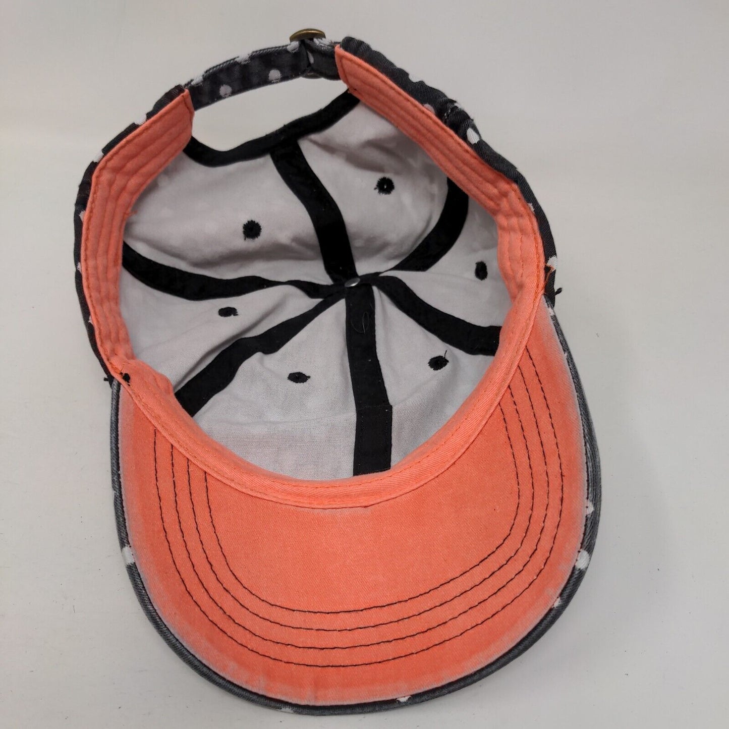 Unbranded Slideback Hat Multicolor OSFM Adjustable Polka Dot Vented Holes Blank