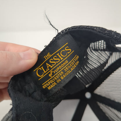 The Classics Yupoong Snapback Trucker Hat Gray One Size Embroidered Logo