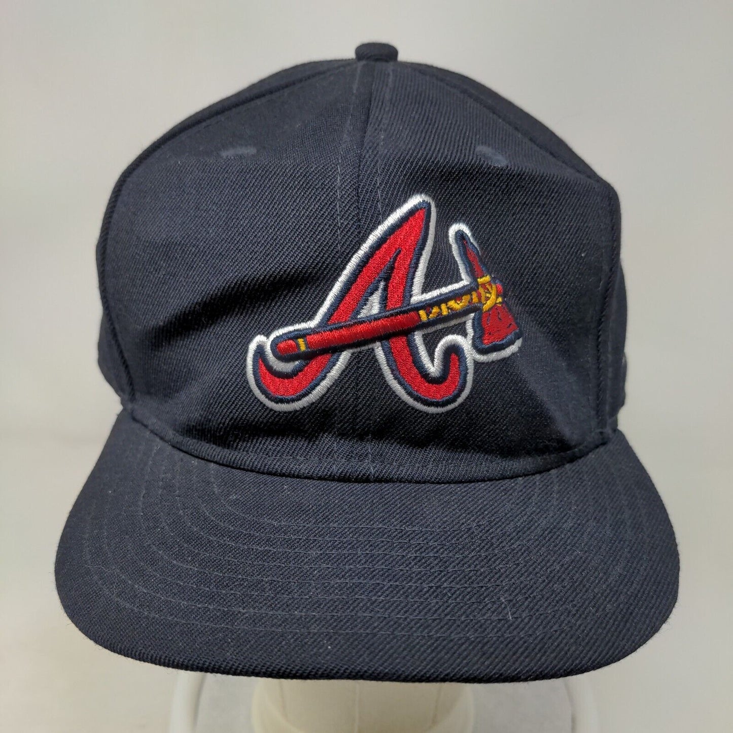 Atlanta Braves Fitted Hat Blue Size 7 3/4 New Era 59Fifty Embroidered Logo MLB