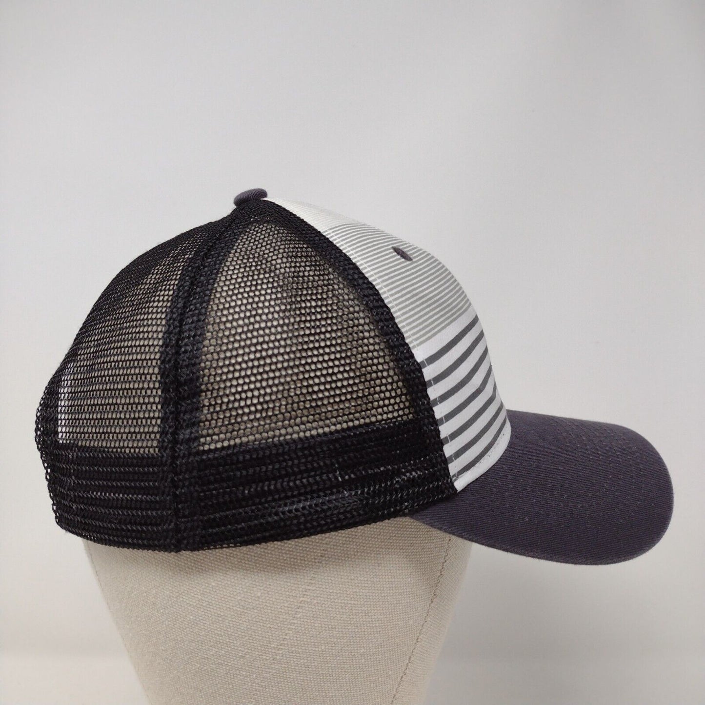 Ahead Snapback Mesh Back Trucker Hat Multicolor OSFA Mid Fit Striped