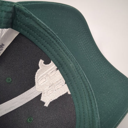 Old English M Snapback Mesh Back Trucker Hat Green One Size Adjustable