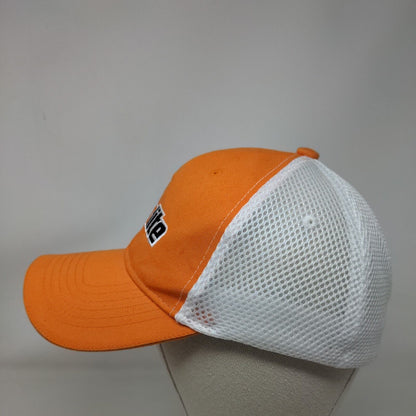 Autolite Fitted Mesh Back Hat Orange White Embroidered NASCAR Performance Logo