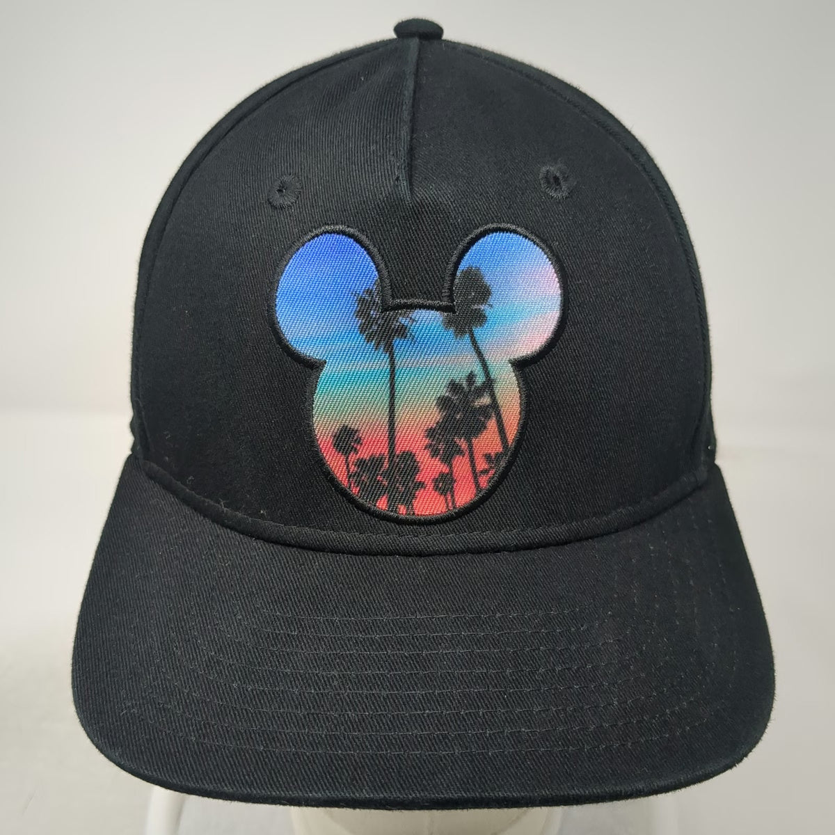 Neff 5 Panel Black Hat One Size Mickey Mouse Sunset Graphic Snapback 28 Patch