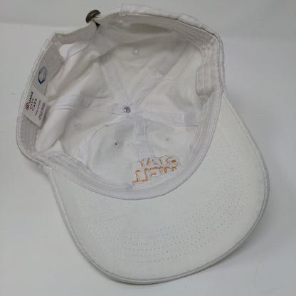 Stay Well Slideback Hat White OSFA Adjustable Embroidered Quake City Caps Cotton