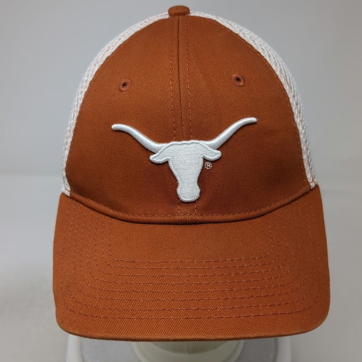 Texas Longhorns NCAA New Era Cap Brown White L Mesh Back Logo Stretch Hat