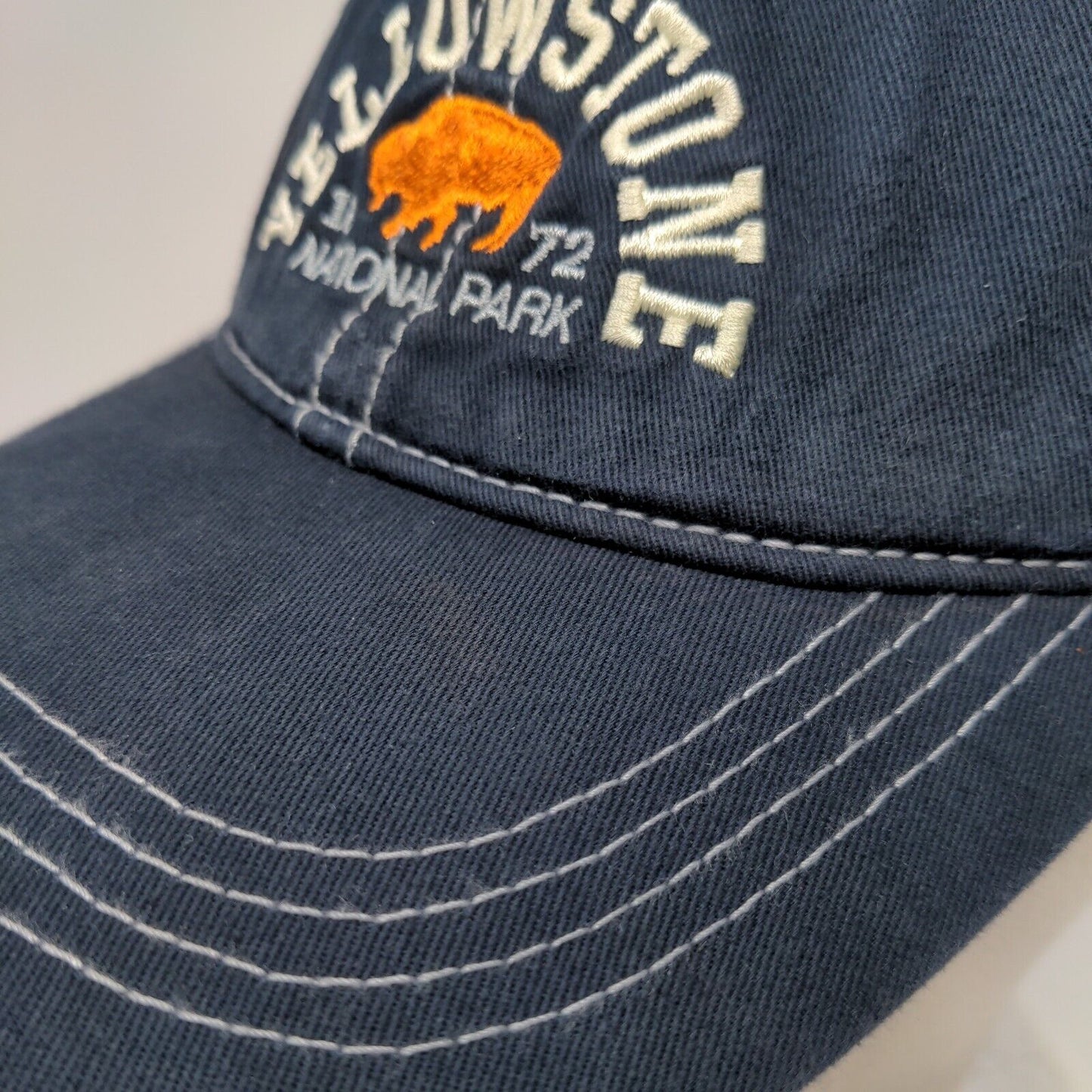 Yellowstone National Park 1872 Slideback Hat Blue OSFA Prairie Mountain