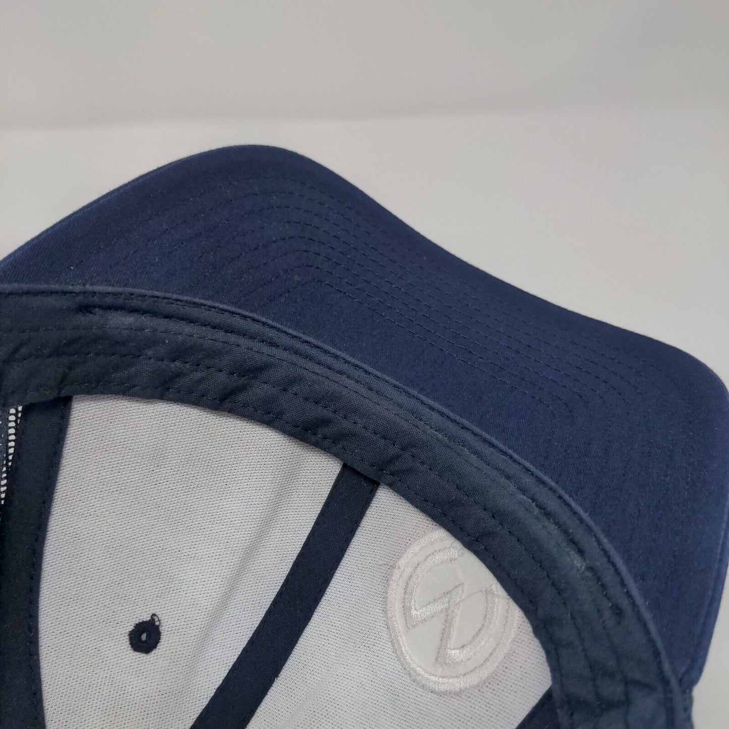 Sport-Tek Snapback Mesh Back Trucker Hat Blue OSFA Embroidered Logo