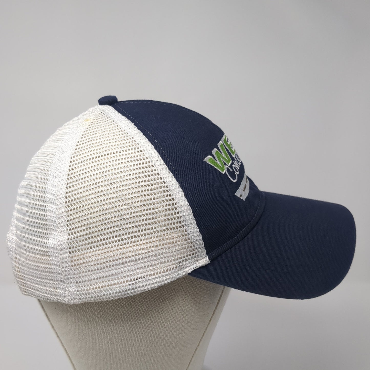 West Contracting Snapback Trucker Hat Blue OS Adjustable Mesh Back Cap America