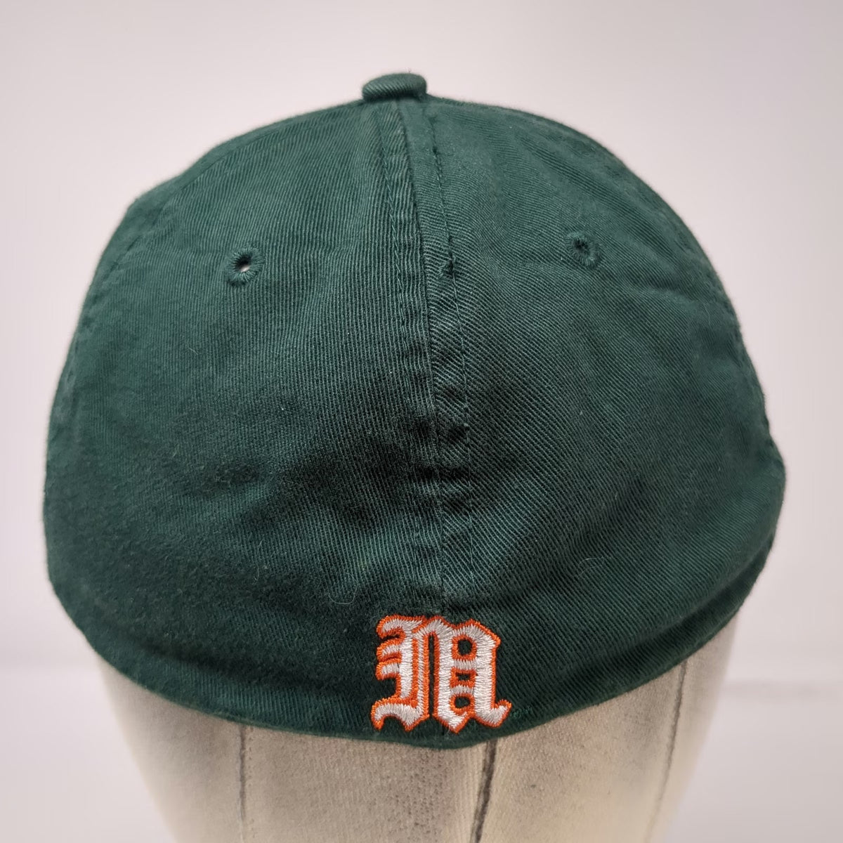 47 Miami Hurricanes NCAA Cap Green S Fitted Cotton Twill Embroidered Logo Hat