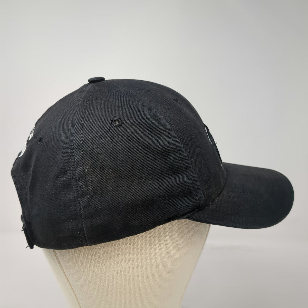 Black One Size Baseball Cap Hat 1776 Gadsden Snake Made in USA Strapback