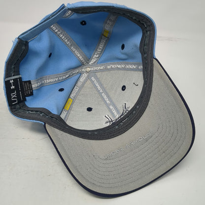 Under Armour Baseball Cap Blue XL Strapback Tigers NT Logo Hat HeatGear