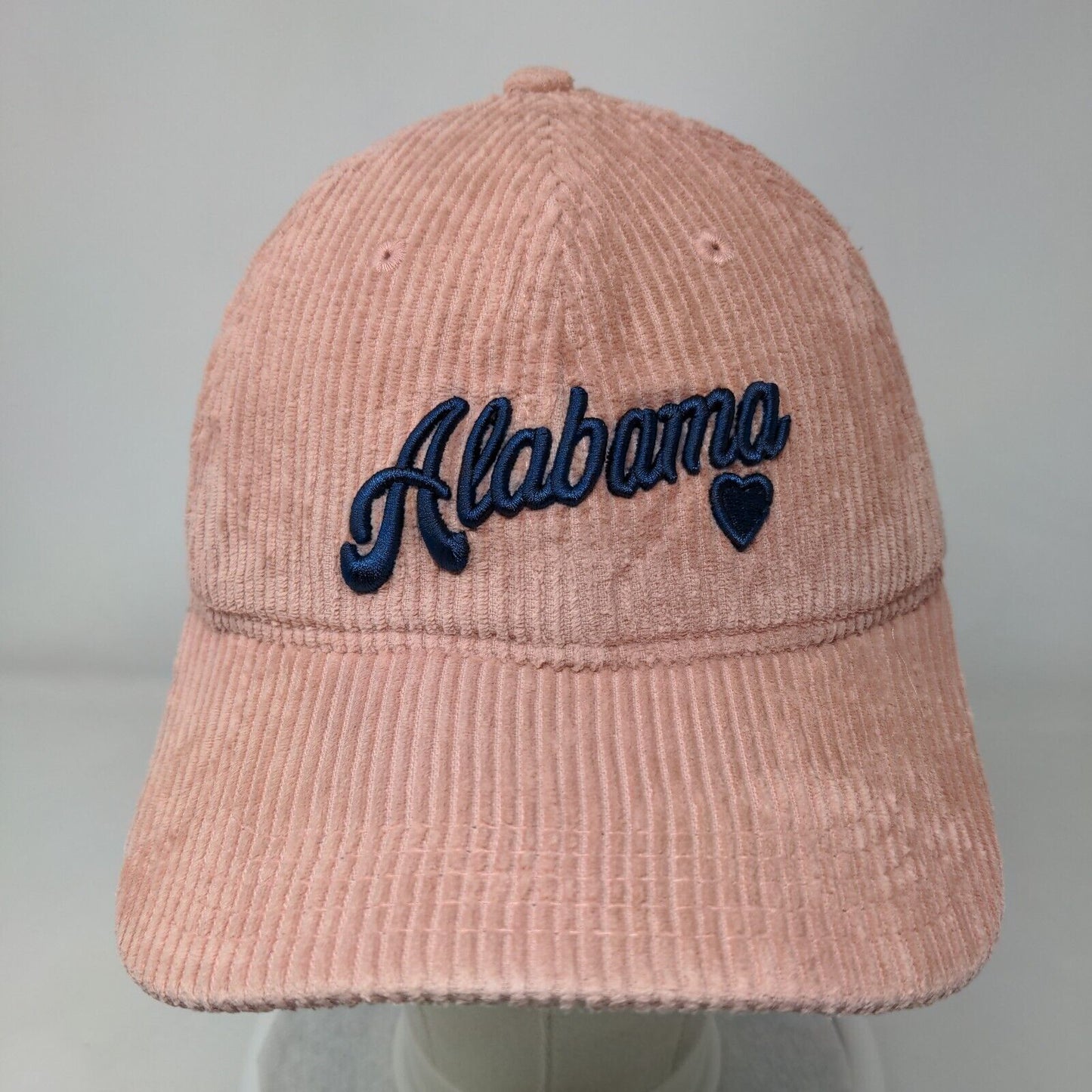 Alabama Slideback Hat Pink OSFM Corduroy Embroidered Home Free