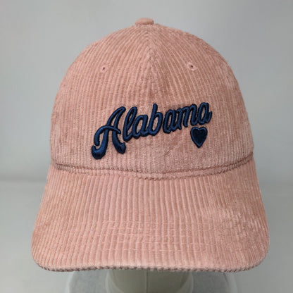 Alabama Slideback Hat Pink OSFM Corduroy Embroidered Home Free