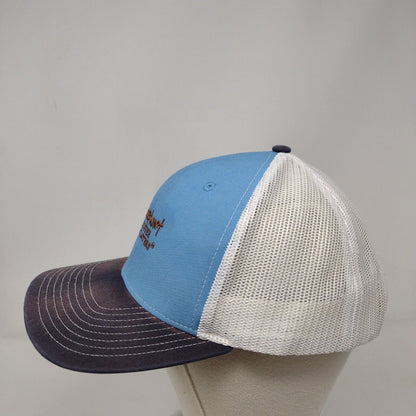 Leapknot Coffee Roasters Snapback Trucker Hat Blue One Size Mesh Back