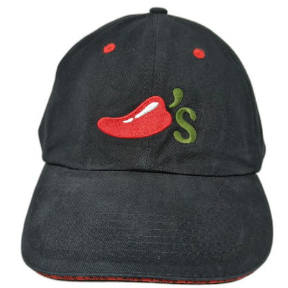 Image Solutions Chili's Logo Black One Size Baseball Cap Cotton Strapback Hat