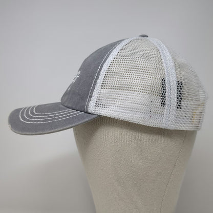 David and Young Trucker Hat Gray One Size Snapback Wolves ASA Mesh Distressed