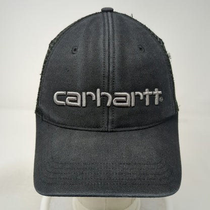 Carhartt Trucker Hat Black One Size Snapback Mesh Back Embroidered Logo Work