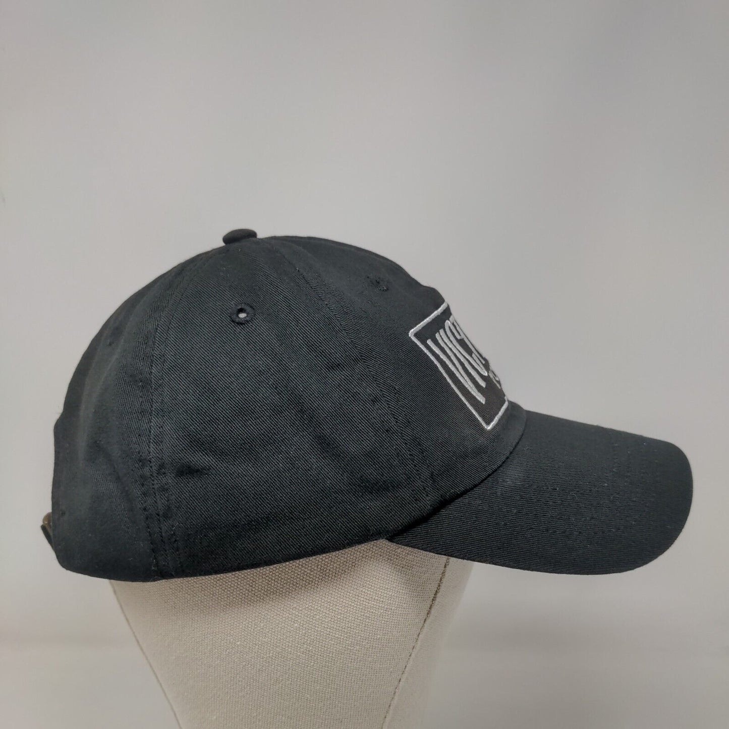 Victoria Sport Slideback Hat Black One Size Adjustable Embroidered 6 Panel