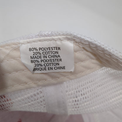 The J Snapback Trucker Hat Red One Size Mesh Back Embroidered Colorblock