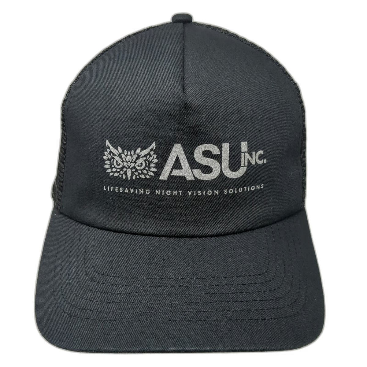 Otto Black Trucker Hat One Size ASU Inc Lifesaving Night Vision Solutions Owl