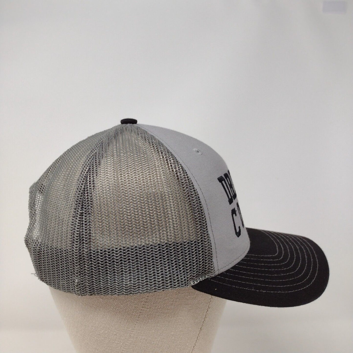 DRKTMBR Coffee Snapback Trucker Hat Gray OSFA Mesh Back Richardson