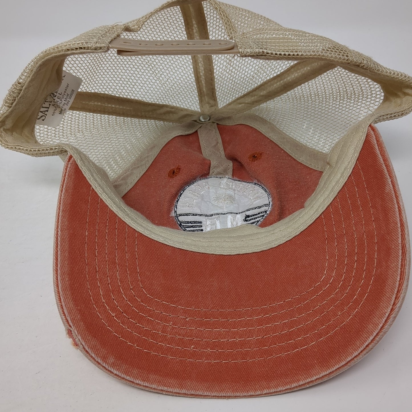 Mission Beach Trucker Hat Orange One Size Adjustable Mesh Back Salt Creek