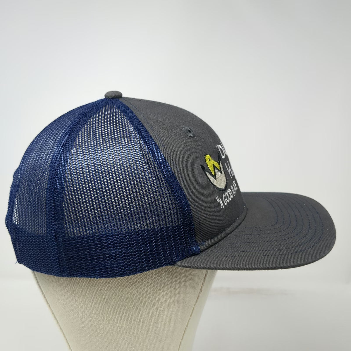 Port Authority Trucker Hat Gray Blue One Size Dunlap Hatchery Pick Up Chicks Hat