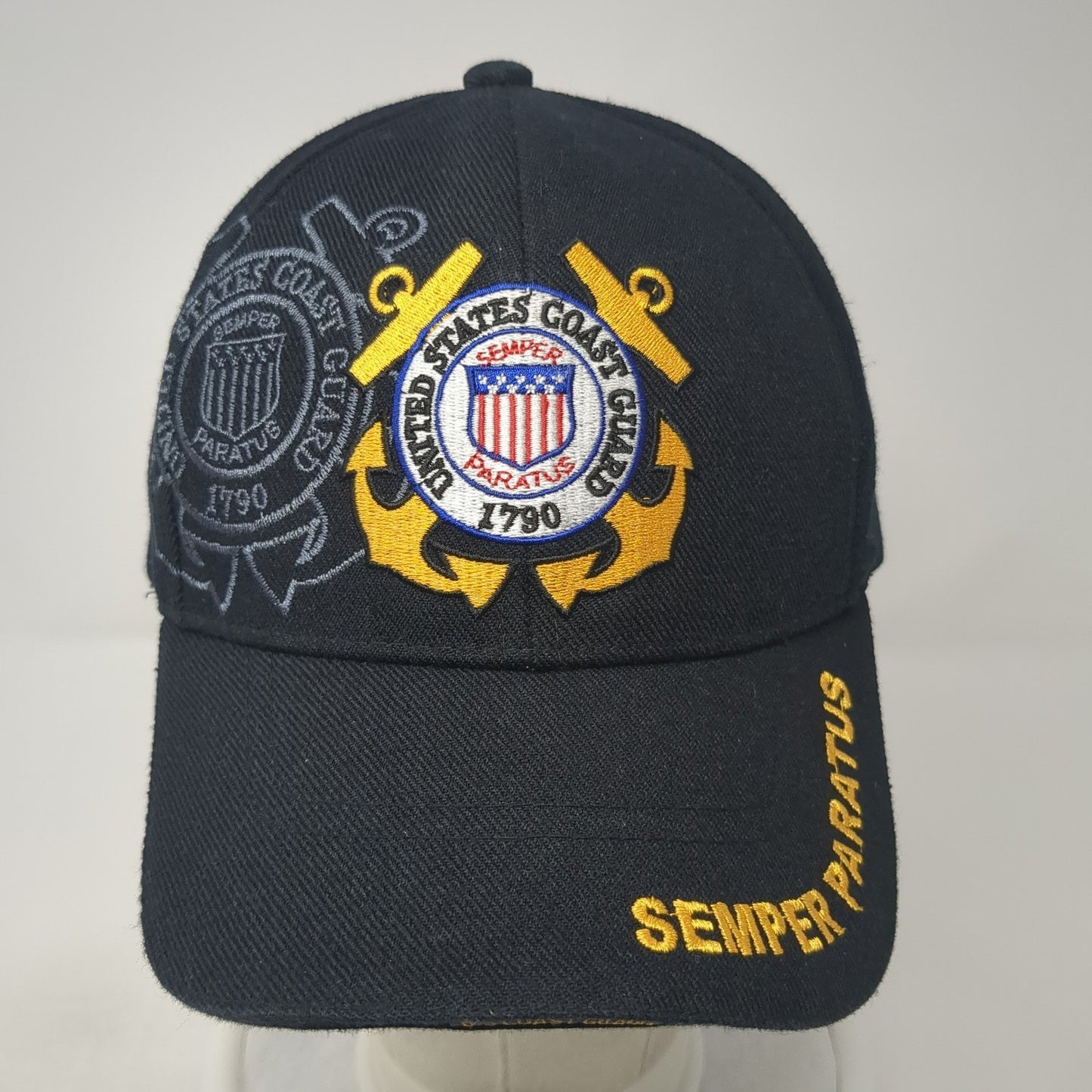 United States Coast Guard 1790 Semper Paratus Baseball Cap Black OS Santo Cap