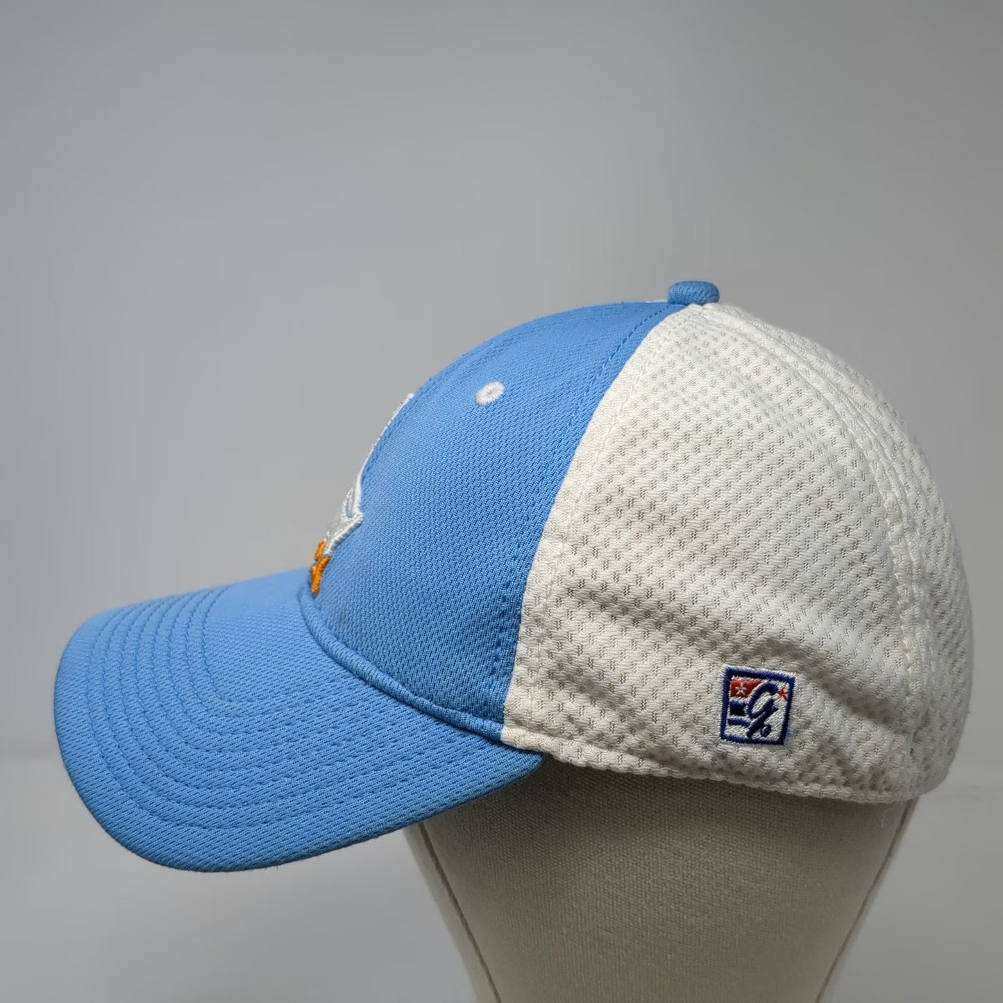 The Game Aflac Duck Mascot Hat Baseball Cap Blue One Size Mesh Back Stretch Fit