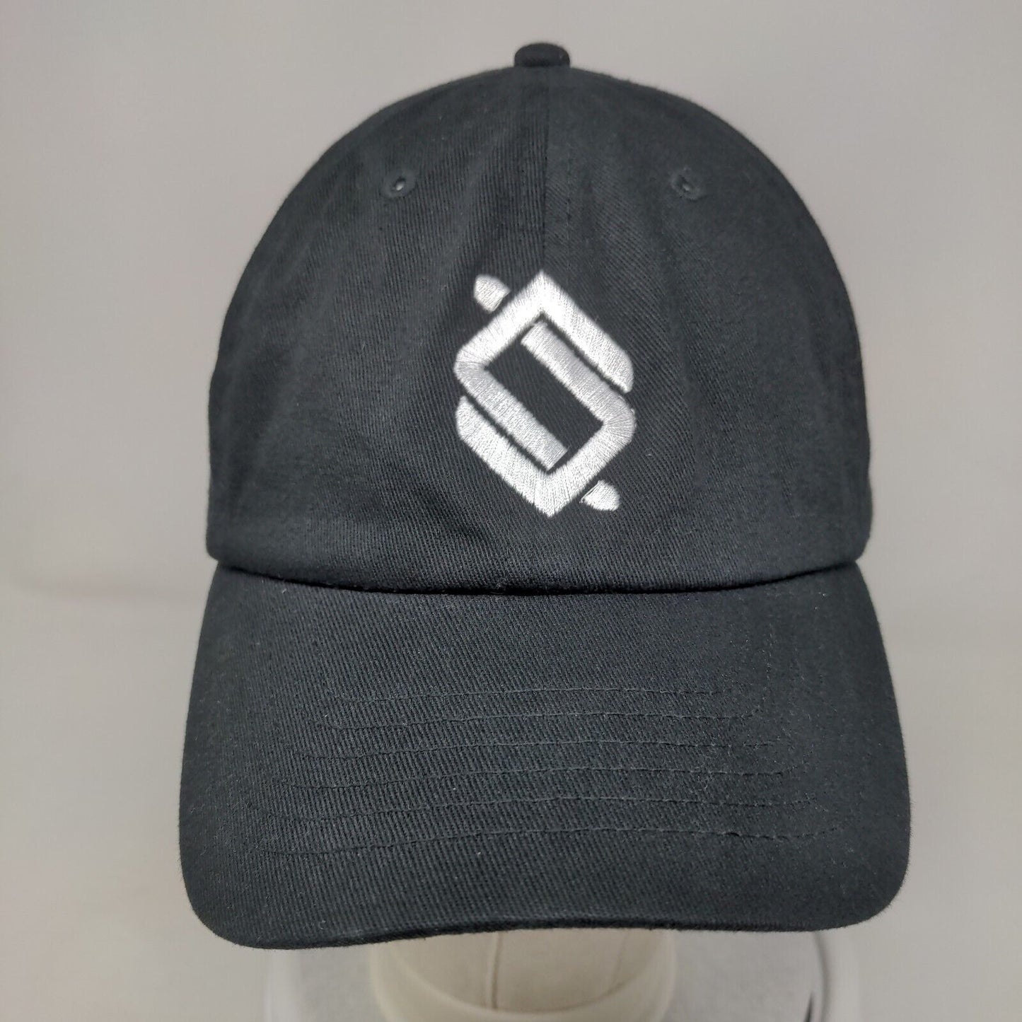 Monogram Slideback Hat Black One Size Embroidered Adjustable 6 Panel